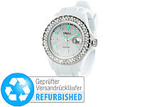 Crell Solarbetriebene Uhr mit Silikonarmband (Versandrückläufer); Unisex-Silikon-Armbanduhren 