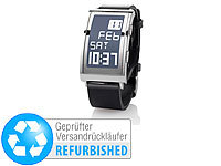 Crell E-Ink-Uhr mit Silikonarmband und Wecker (Versandrückläufer); Unisex-Silikon-Armbanduhren Unisex-Silikon-Armbanduhren 