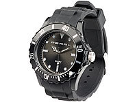 Crell Silikon-Armbanduhr schwarz