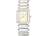 Crell Elegante Armbanduhr für Damen, eckig; Silikon Damen Armbanduhren Silikon Damen Armbanduhren 